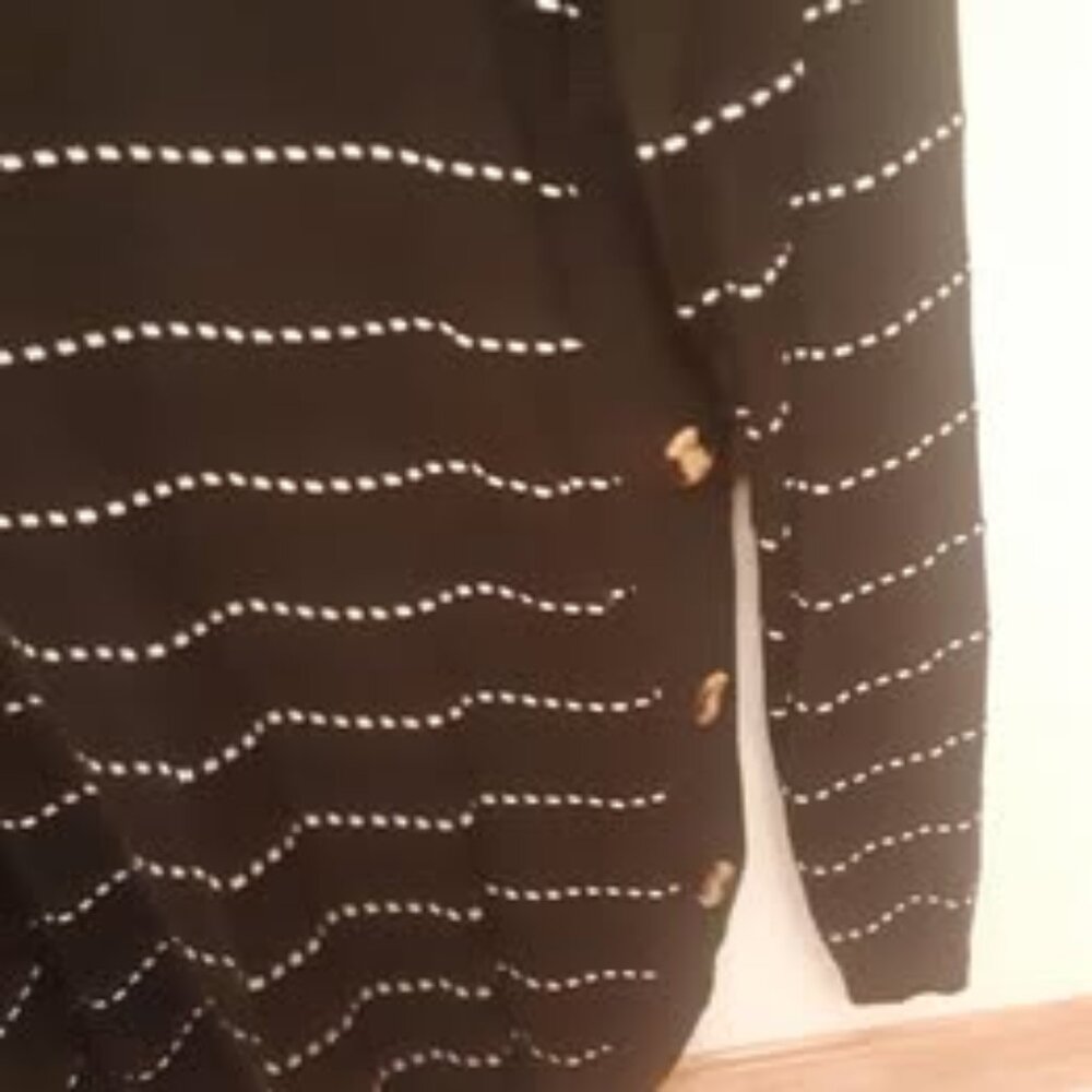 Black and White Striped Maternity Sweater